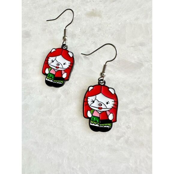 Hello Kitty Halloween nightmare before Christmas Sally￼ dangle earrings - Picture 1 of 2